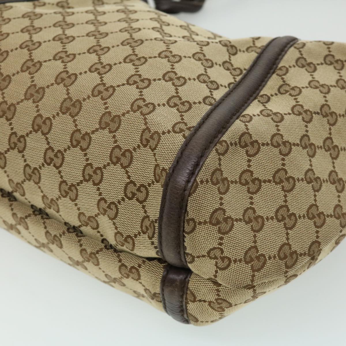 GUCCI GG Canvas Fringe Shoulder Bag Beige 240261002058 yk5054
