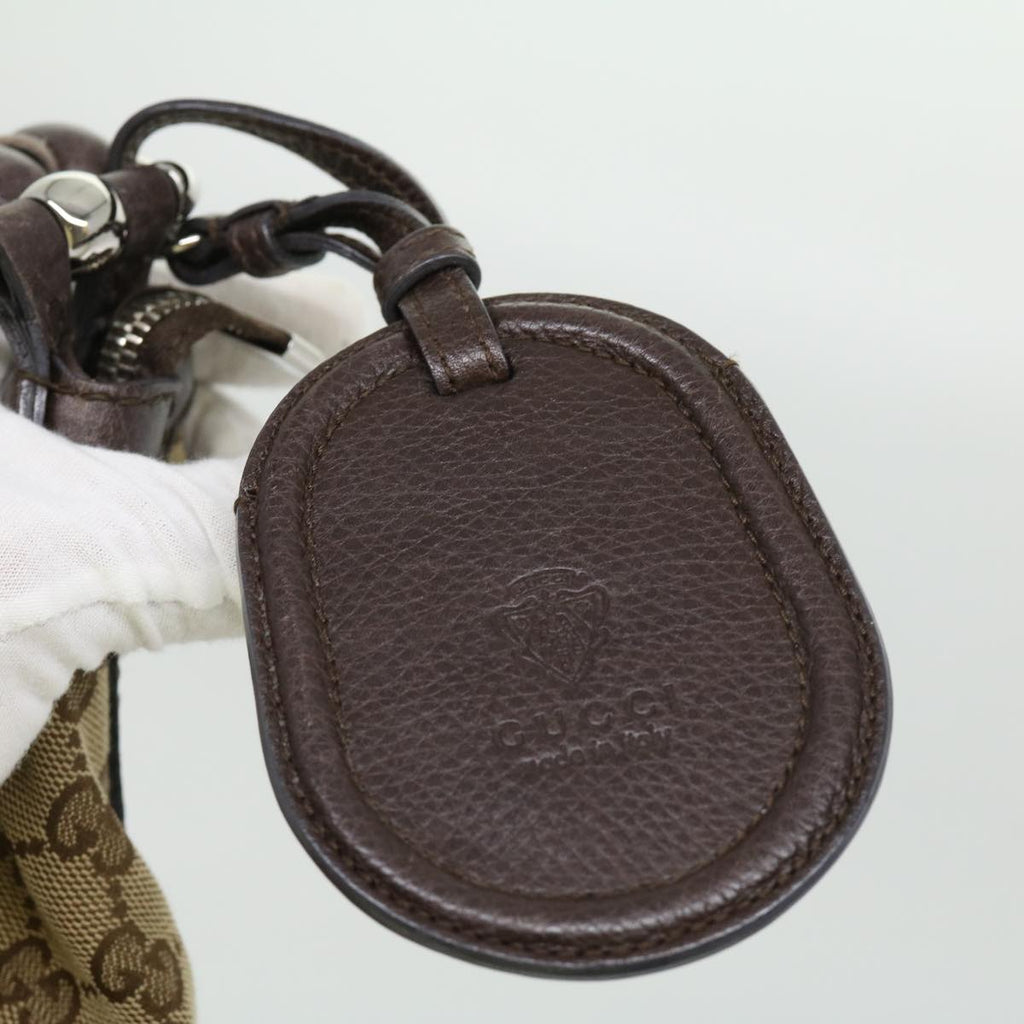 GUCCI GG Canvas Fringe Shoulder Bag Beige 240261002058 yk5054