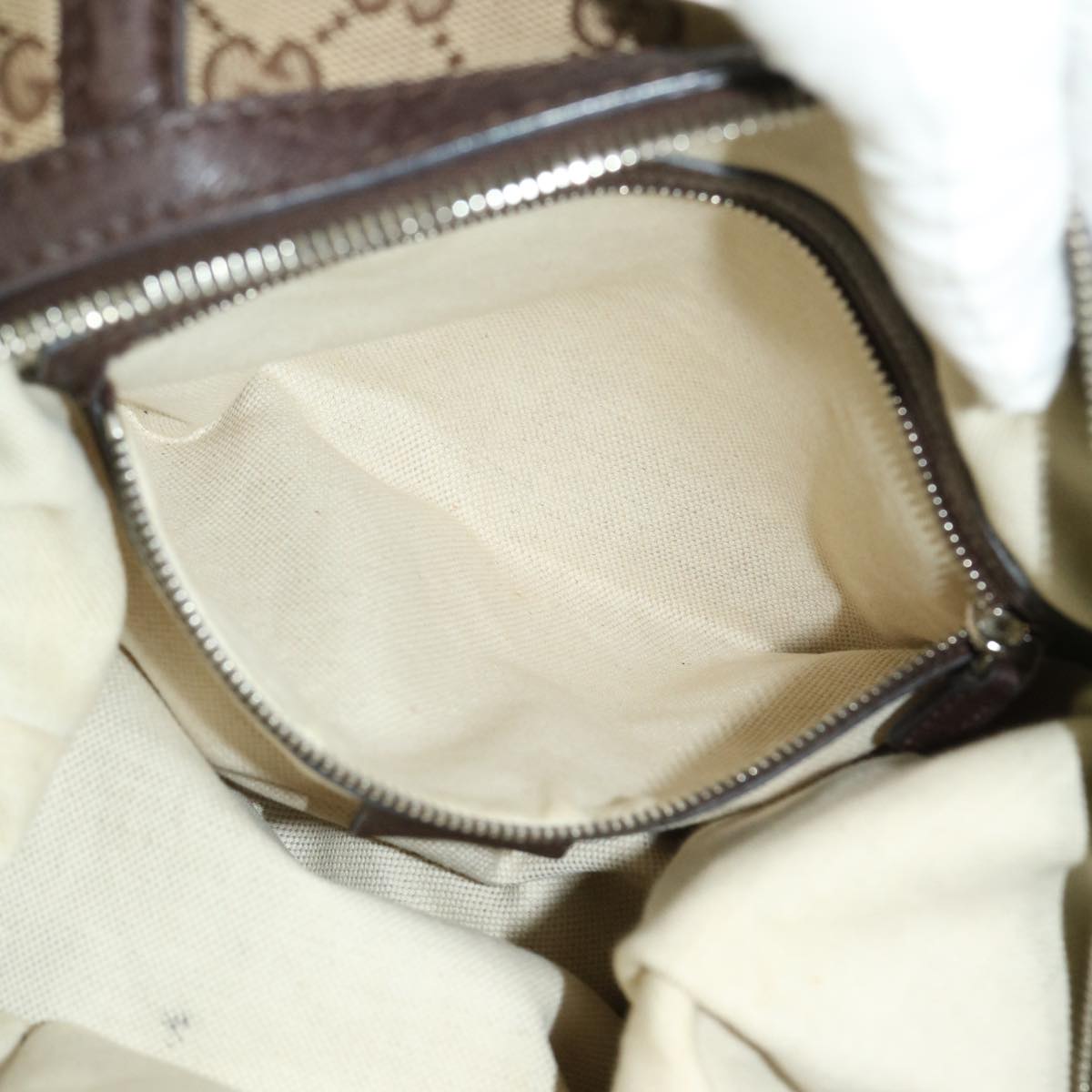 GUCCI GG Canvas Fringe Shoulder Bag Beige 240261002058 yk5054