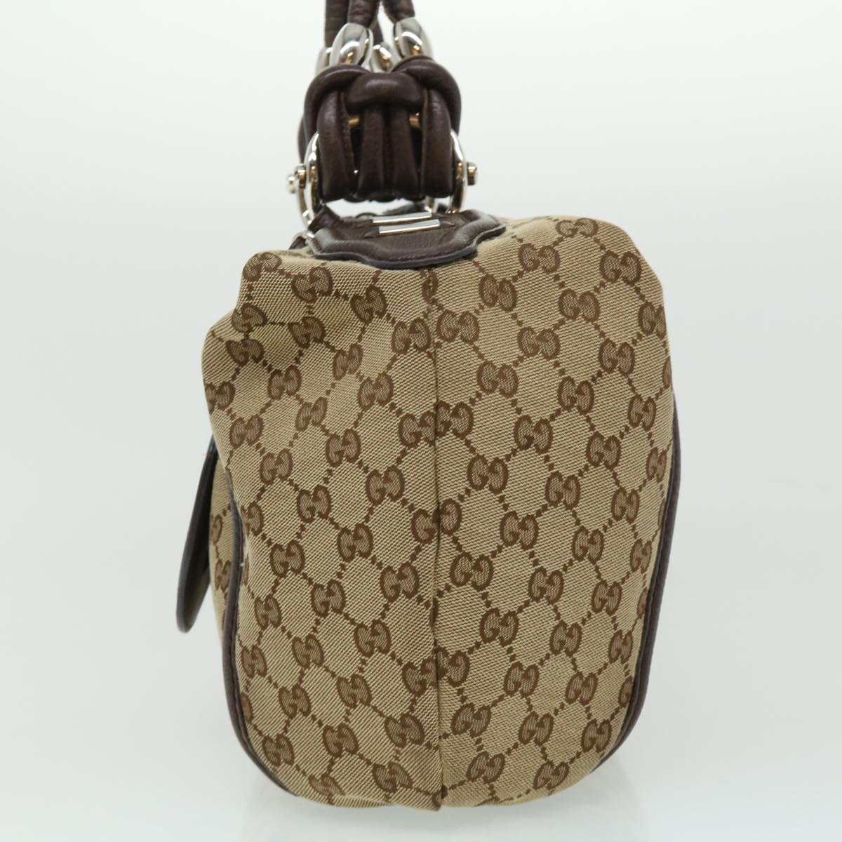 GUCCI GG Canvas Fringe Shoulder Bag Beige 240261002058 yk5054
