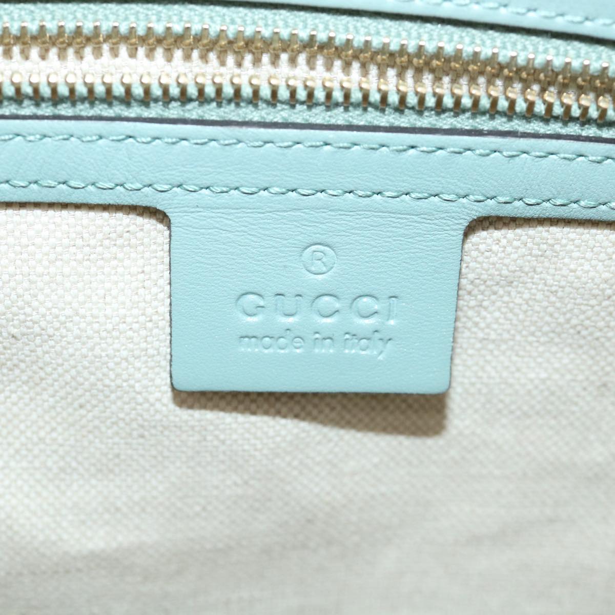 GUCCI GG Canvas Boston Bag 2way Beige Blue 247205525040 yk5123A