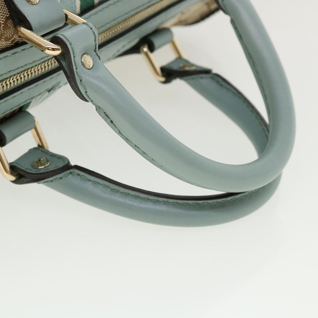 GUCCI GG Canvas Boston Bag 2way Beige Blue 247205525040 yk5123A