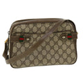 GUCCI GG Canvas Web Sherry Line Shoulder Bag Beige Red Green yk5378