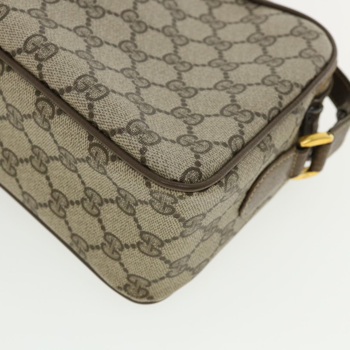 GUCCI GG Canvas Web Sherry Line Shoulder Bag Beige Red Green yk5378