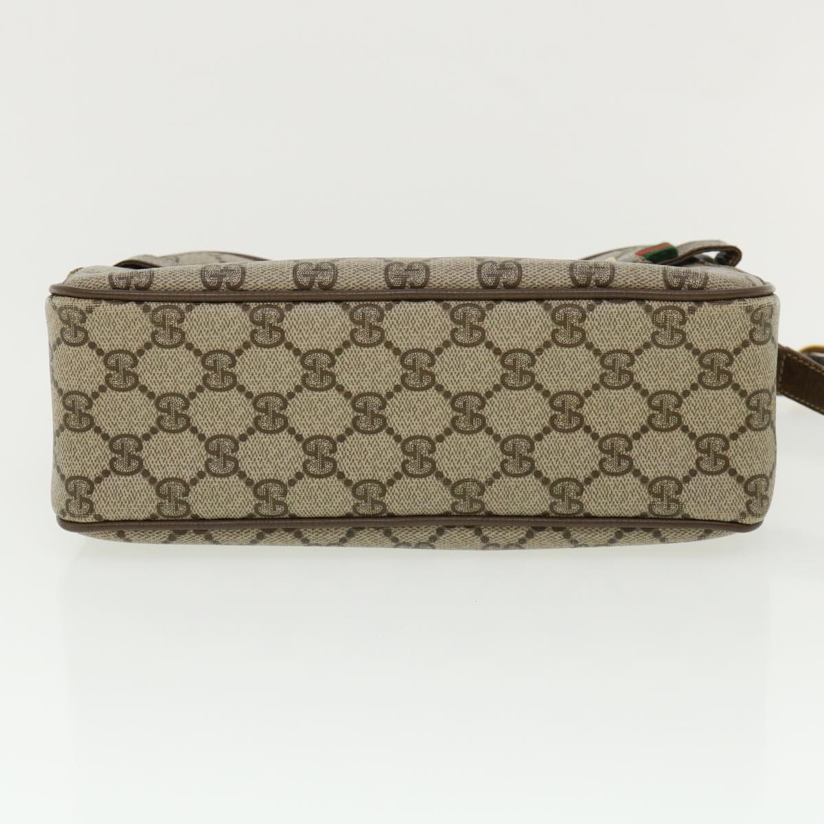 GUCCI GG Canvas Web Sherry Line Shoulder Bag Beige Red Green yk5378