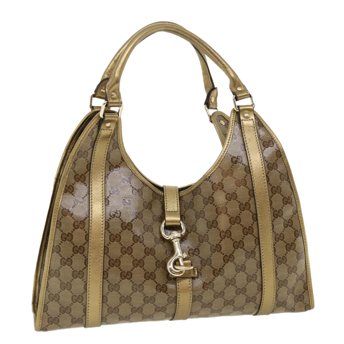 GUCCI GG Canvas Jackie Shoulder Bag Brown yk5536