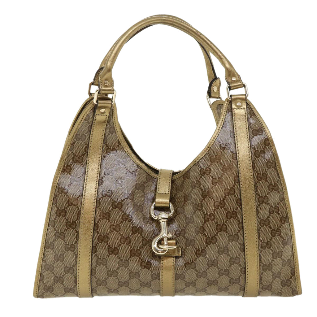 GUCCI GG Canvas Jackie Shoulder Bag Brown yk5536