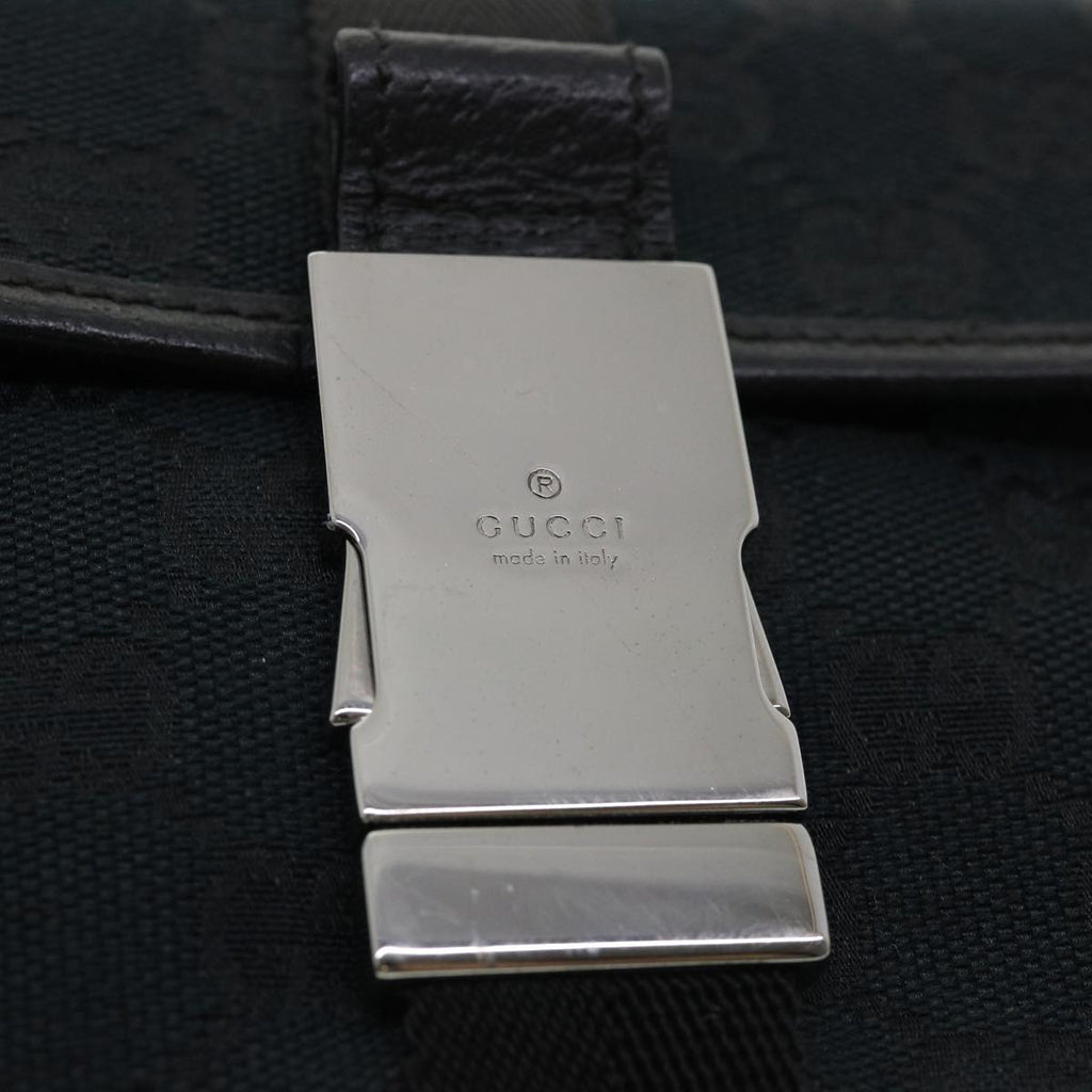 GUCCI GG Canvas Waist Bag Black yk5537