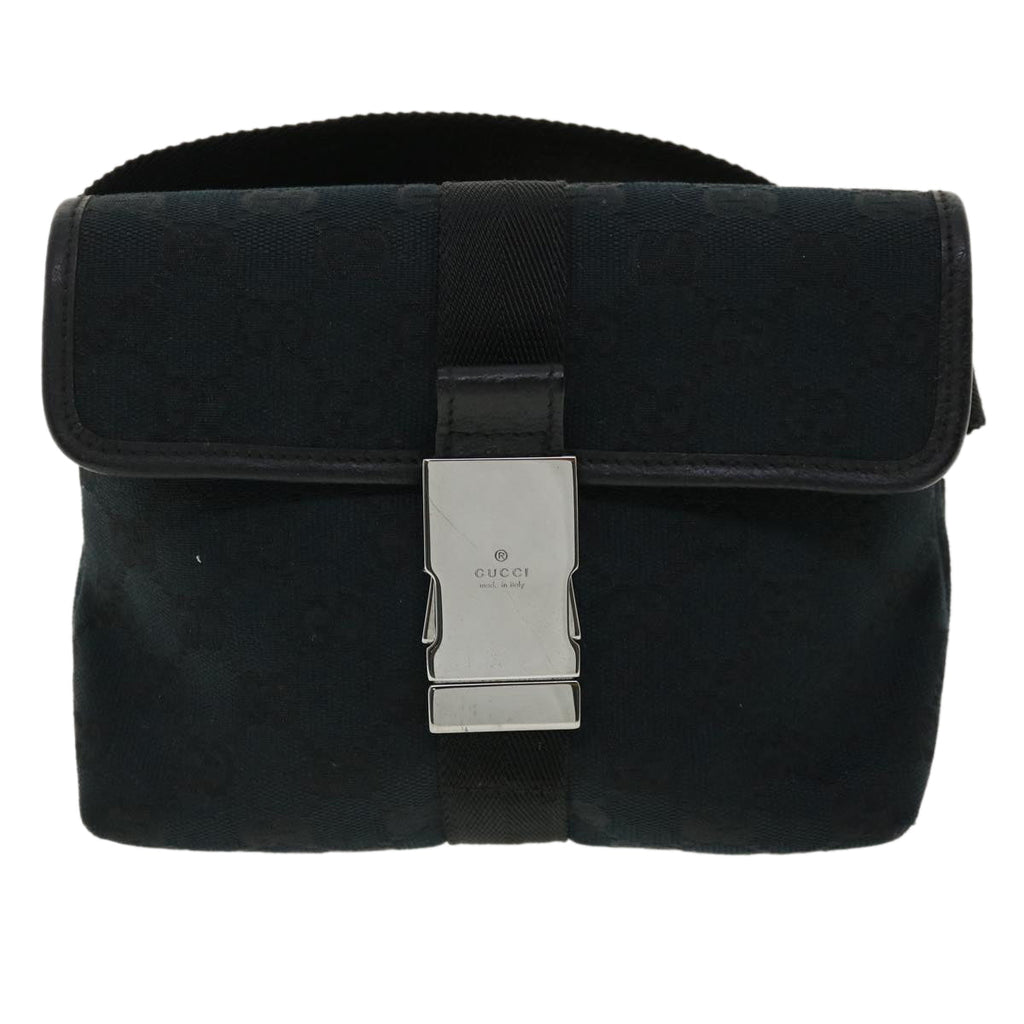 GUCCI GG Canvas Waist Bag Black yk5537