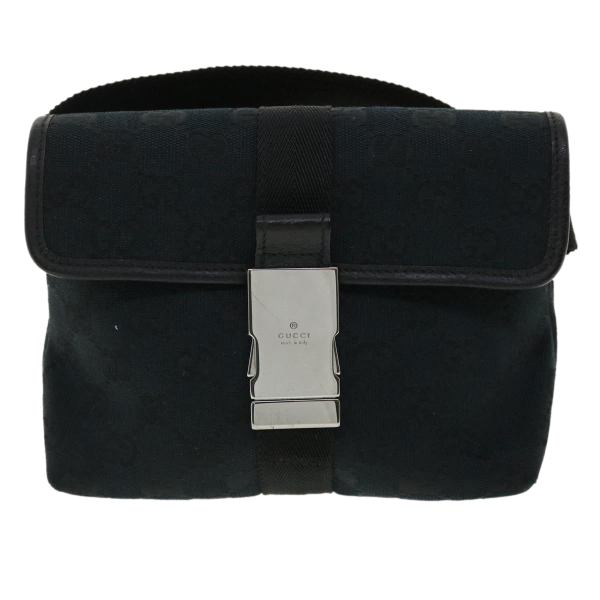 GUCCI GG Canvas Waist Bag Black yk5537
