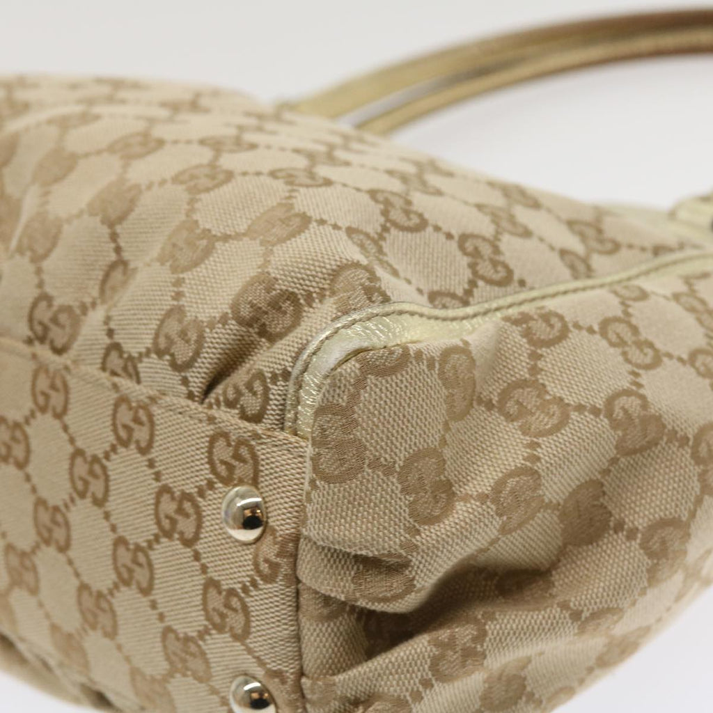 GUCCI GG Canvas Abbey Tote Bag Beige Champagne Gold 189831 yk5652