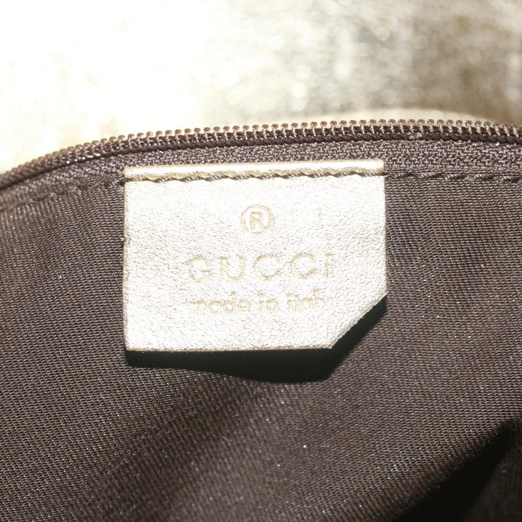 GUCCI GG Canvas Abbey Tote Bag Beige Champagne Gold 189831 yk5652
