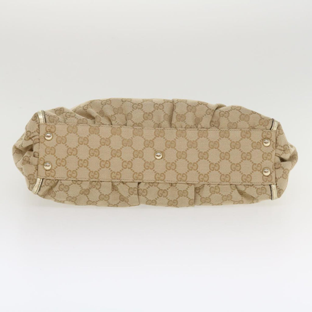 GUCCI GG Canvas Abbey Tote Bag Beige Champagne Gold 189831 yk5652