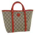 GUCCI GG Canvas Hand Bag Beige Red 297557 yk5735