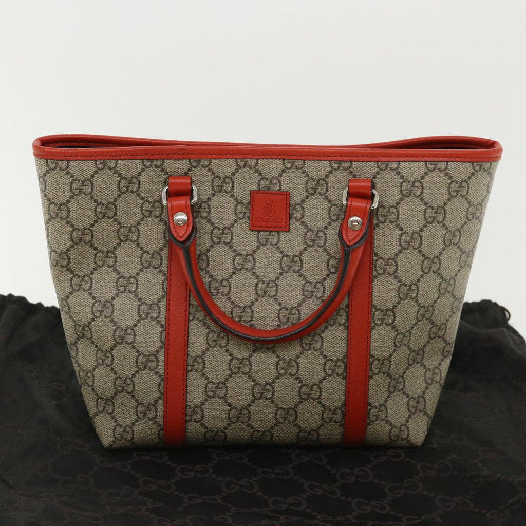 GUCCI GG Canvas Hand Bag Beige Red 297557 yk5735