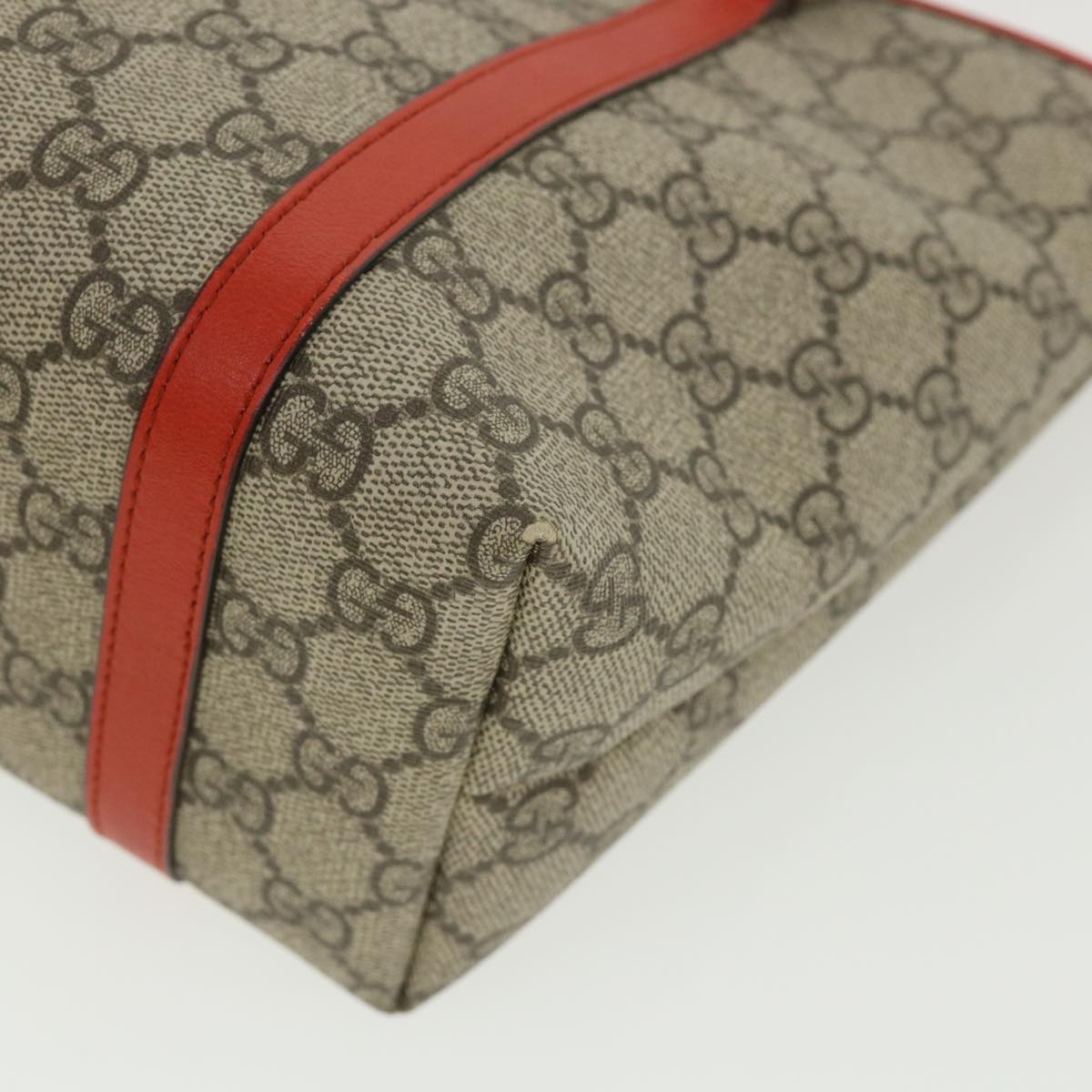 GUCCI GG Canvas Hand Bag Beige Red 297557 yk5735