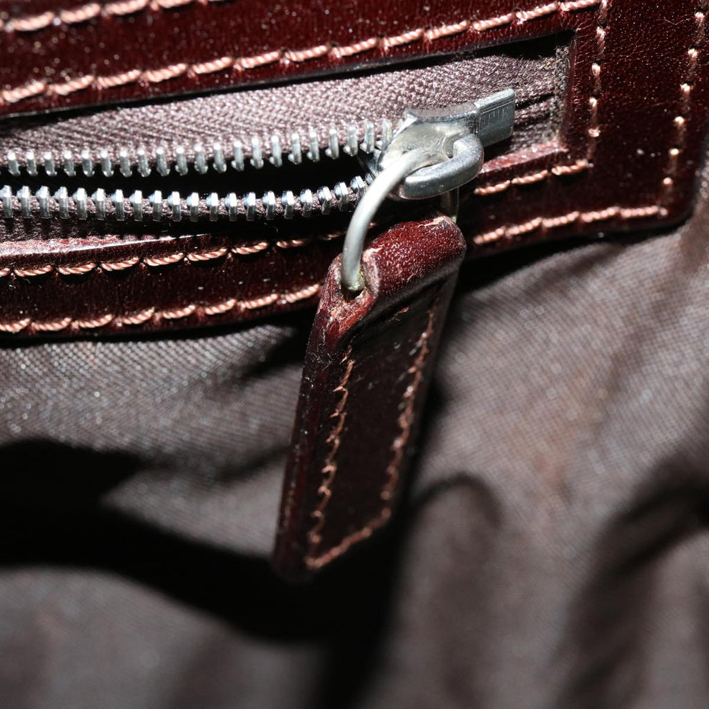FENDI Zucca Canvas Shoulder Bag Cylindrical Brown Black yk5779