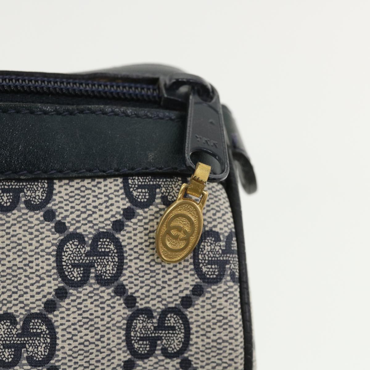 GUCCI GG Canvas Sherry Line Boston Bag Gray Red Navy 010.378... yk5821B