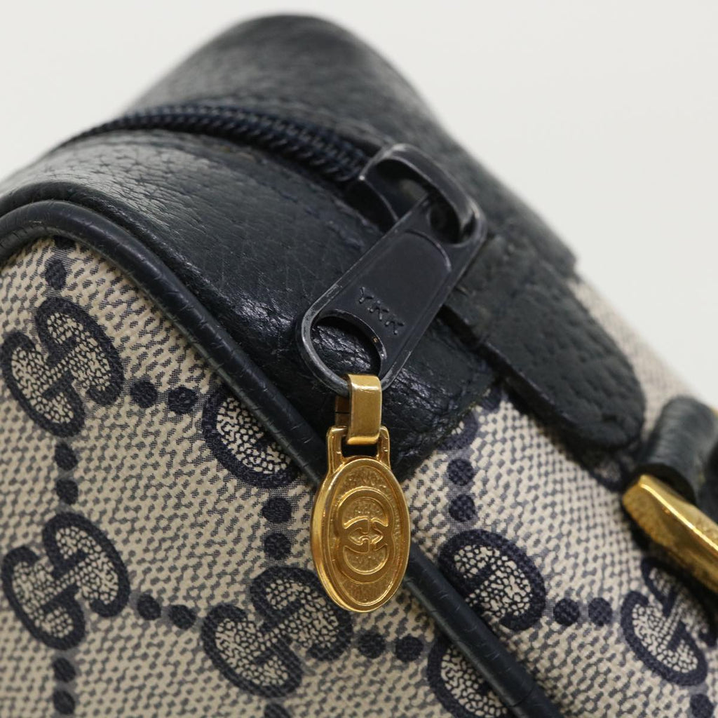 GUCCI GG Canvas Sherry Line Shoulder Bag Gray Red Navy 75.02.004 yk5823B