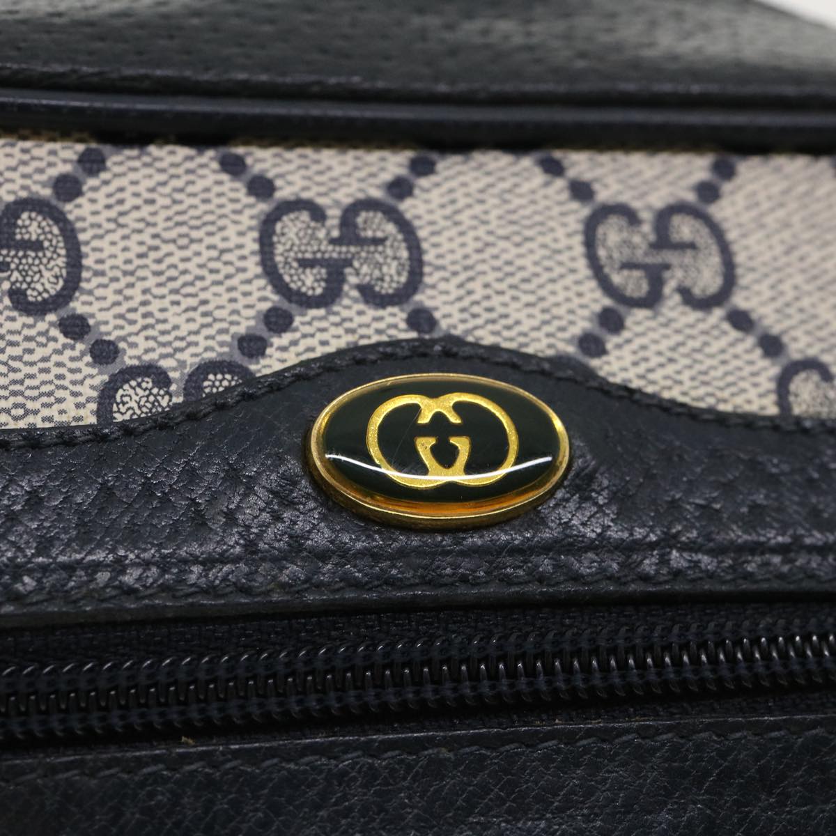 GUCCI GG Canvas Sherry Line Shoulder Bag Gray Red Navy 75.02.004 yk5823B