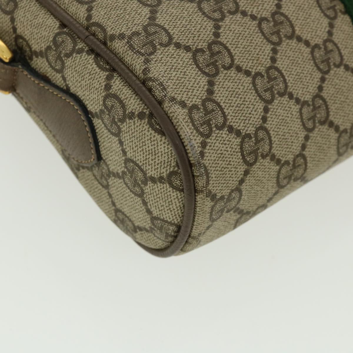 GUCCI GG Canvas Web Sherry Line Shoulder Bag Beige Green 98.02.004 yk5881B