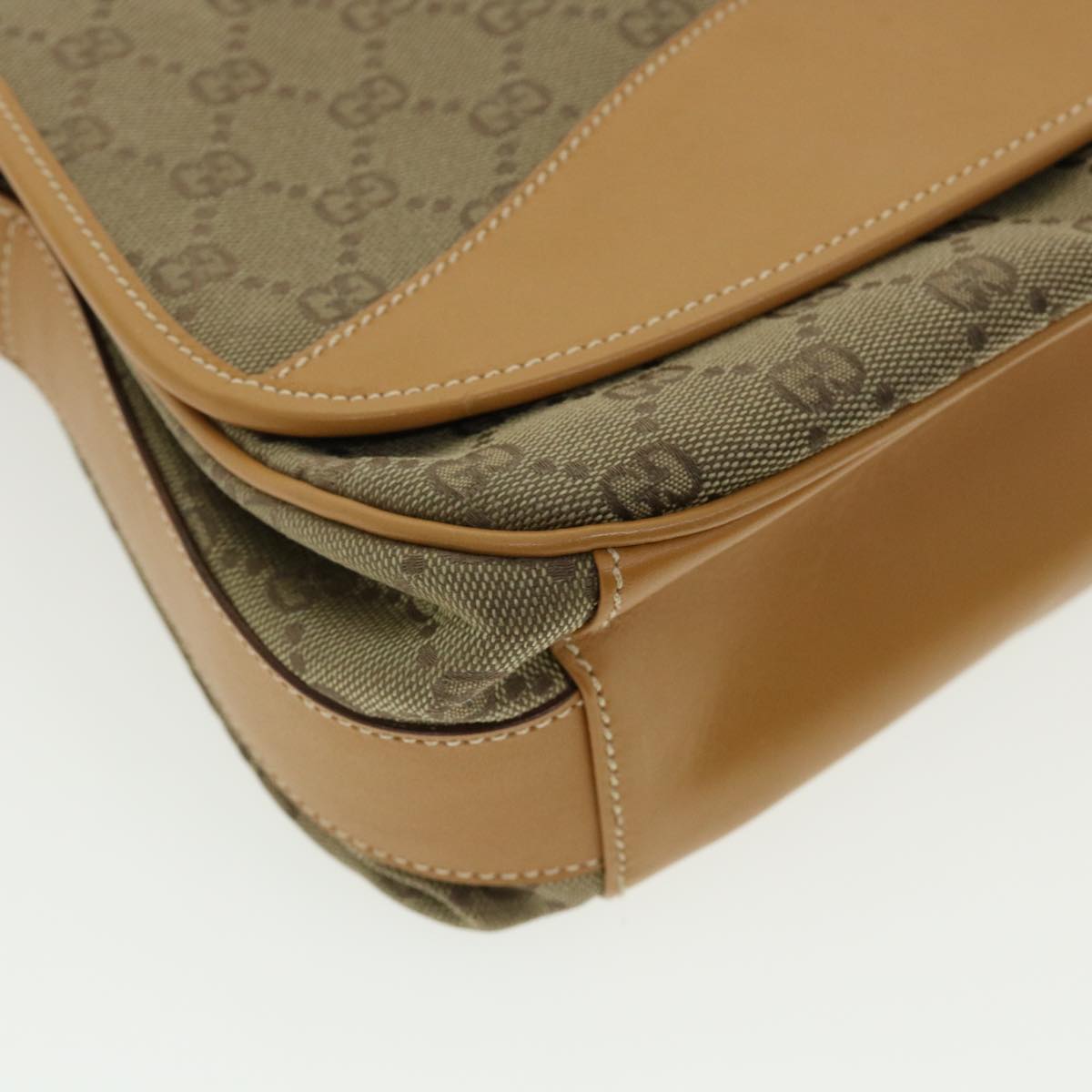 GUCCI GG Canvas Shoulder Bag Beige yk5899