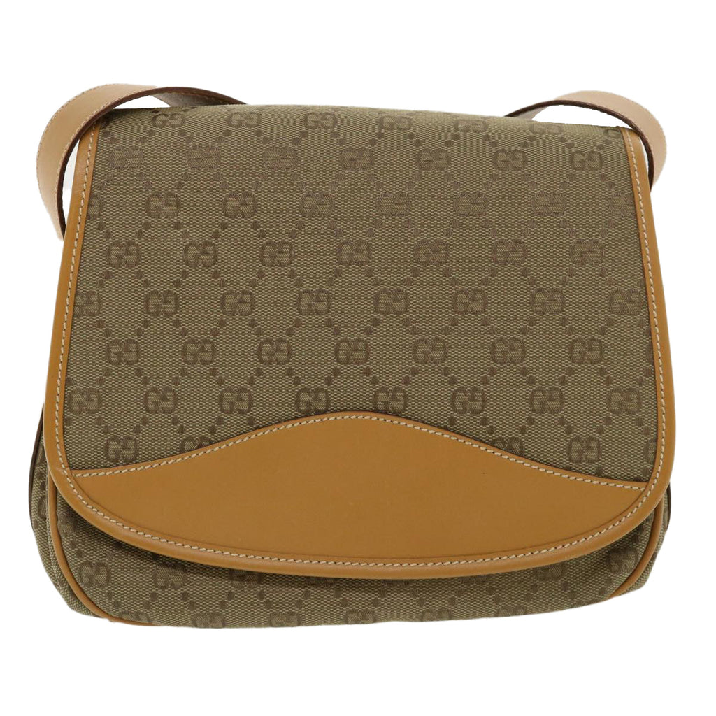 GUCCI GG Canvas Shoulder Bag Beige yk5899