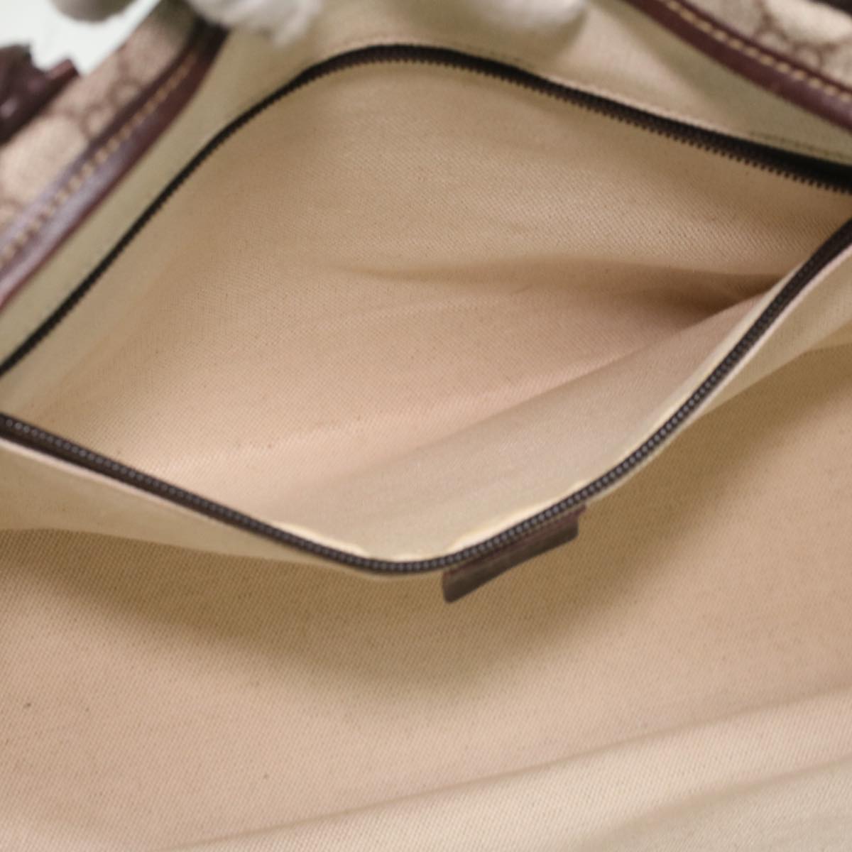 GUCCI GG Canvas Tote Bag PVC Leather Beige 140955 yk5941