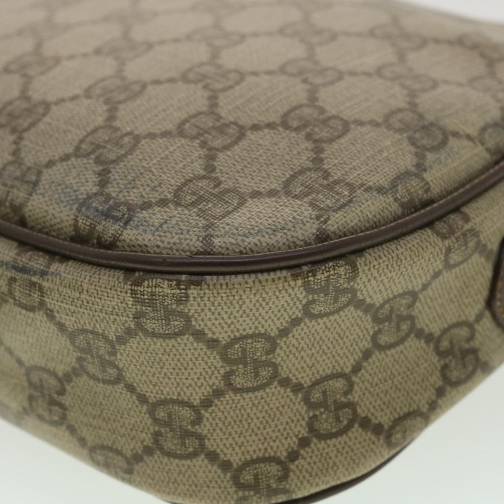 GUCCI GG Canvas Web Sherry Line Clutch Bag PVC Leather Beige Red yk5995