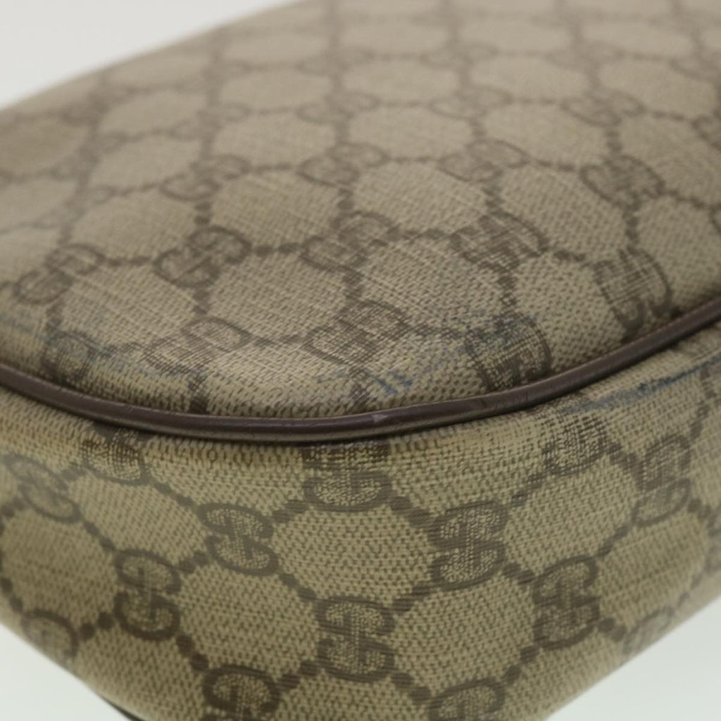 GUCCI GG Canvas Web Sherry Line Clutch Bag PVC Leather Beige Red yk5995