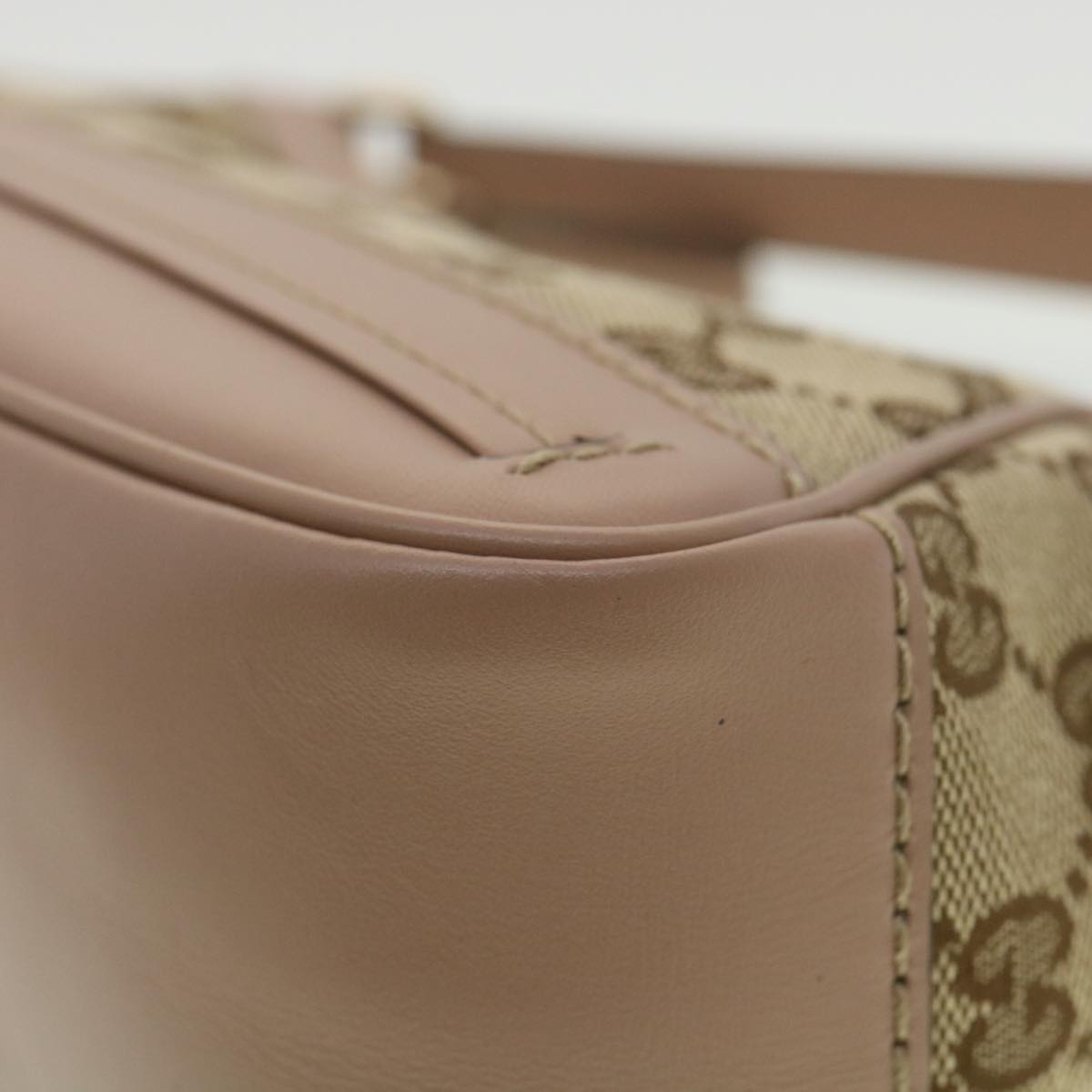 GUCCI GG Canvas Shoulder Bag Beige Pink 269893 yk6061