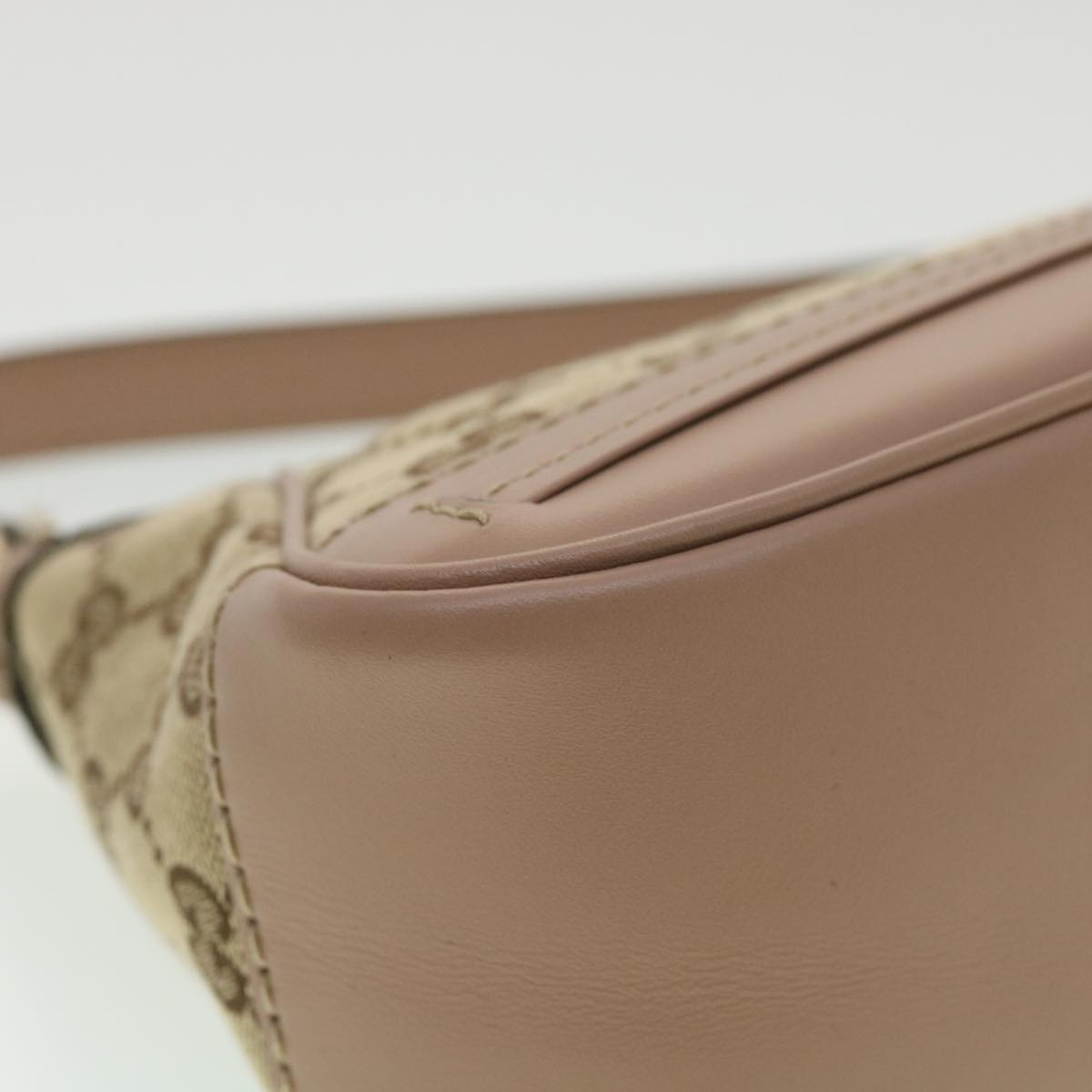 GUCCI GG Canvas Shoulder Bag Beige Pink 269893 yk6061