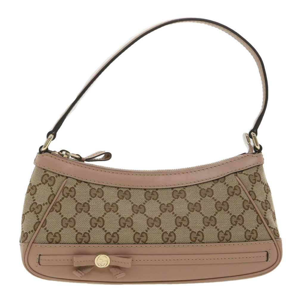 GUCCI GG Canvas Shoulder Bag Beige Pink 269893 yk6061