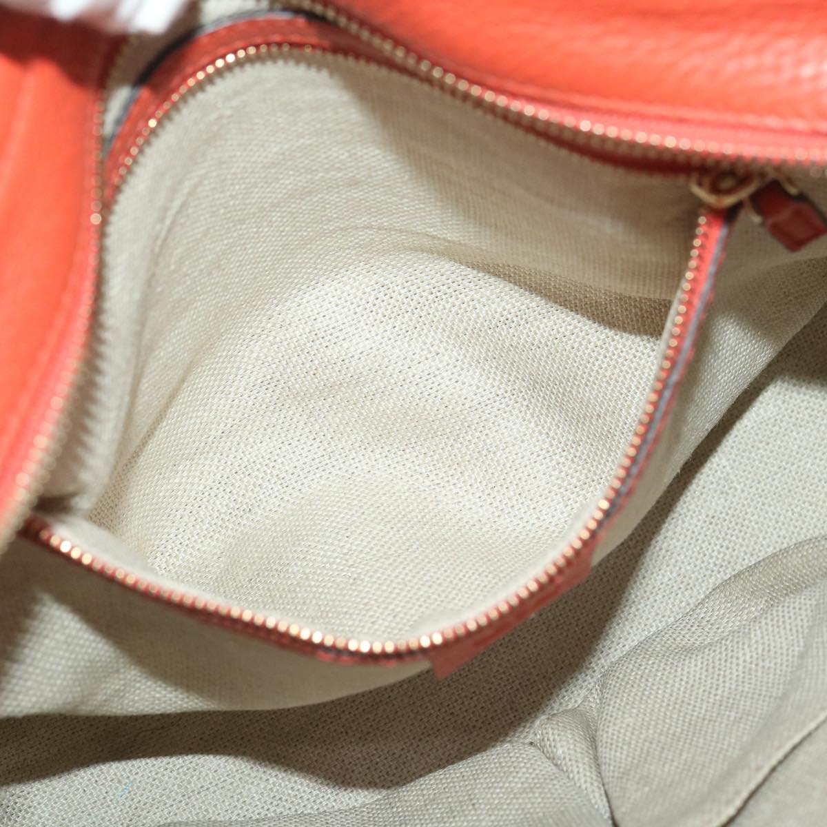 GUCCI GG Canvas Hand Bag Beige Orange 387603 yk6072