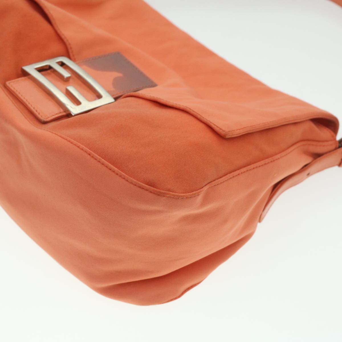 FENDI Mamma Baguette Shoulder Bag Nylon Orange 2354/26325/018 yk6078
