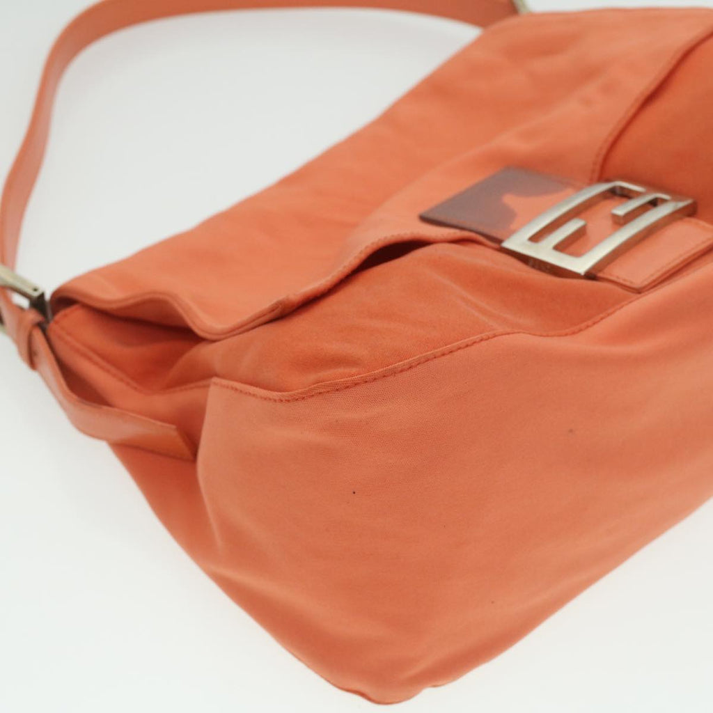 FENDI Mamma Baguette Shoulder Bag Nylon Orange 2354/26325/018 yk6078