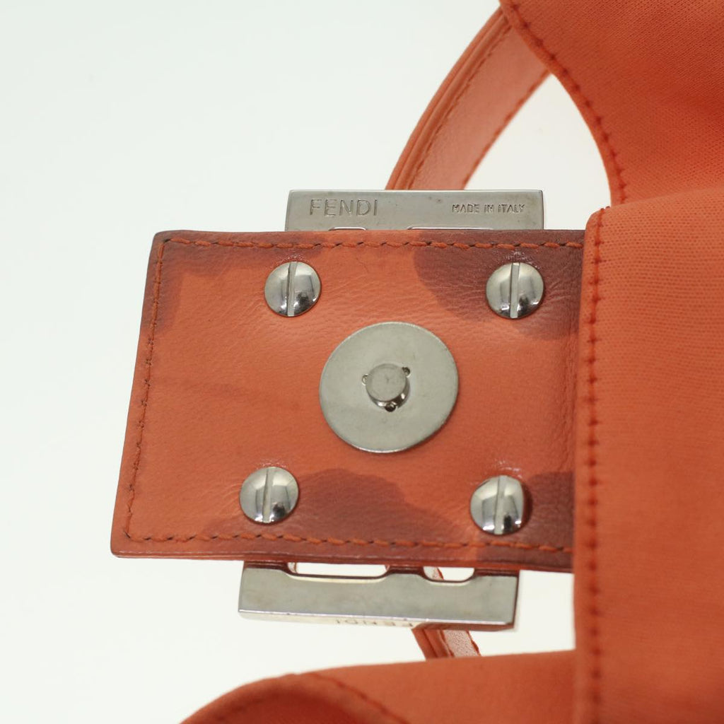 FENDI Mamma Baguette Shoulder Bag Nylon Orange 2354/26325/018 yk6078