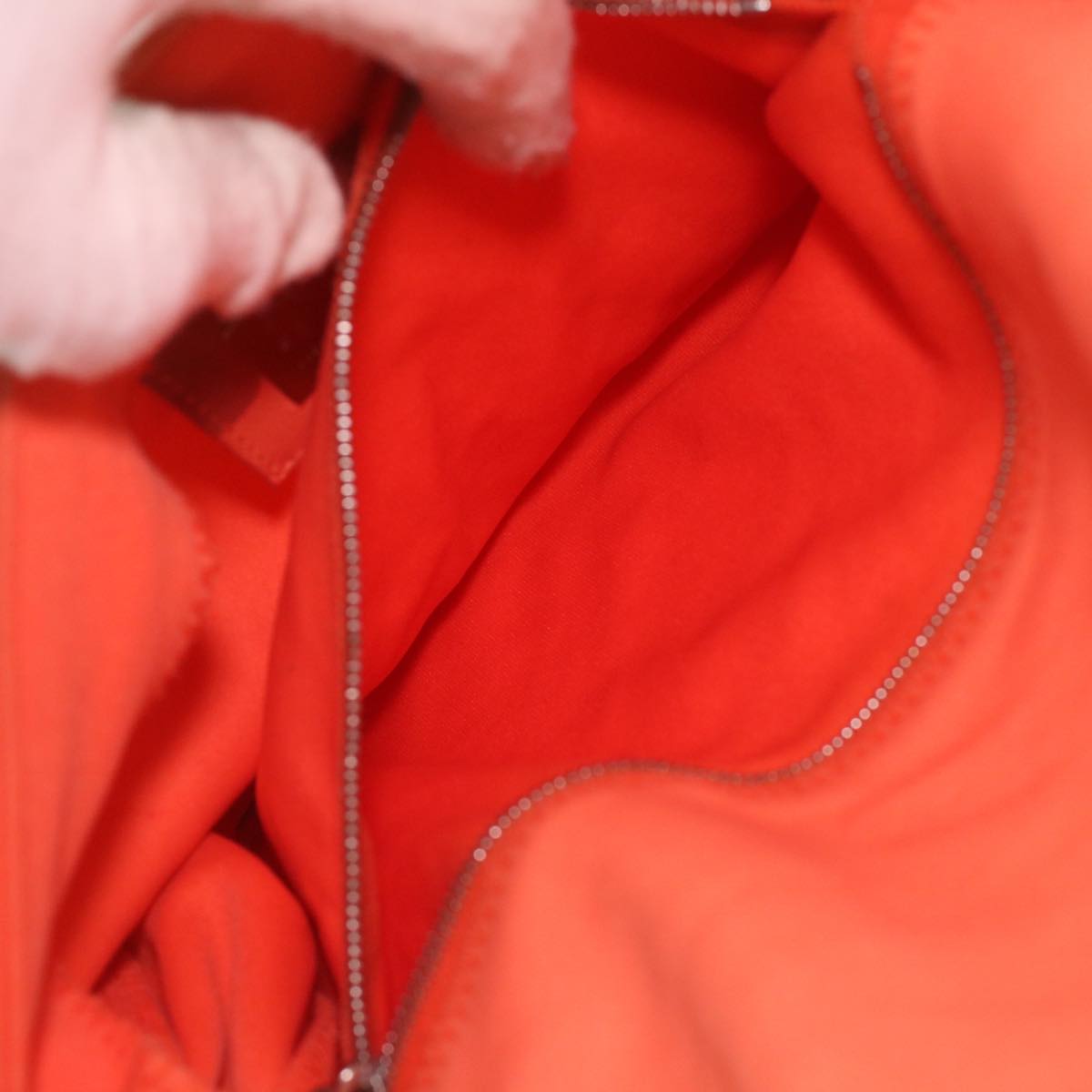 FENDI Mamma Baguette Shoulder Bag Nylon Orange 2354/26325/018 yk6078