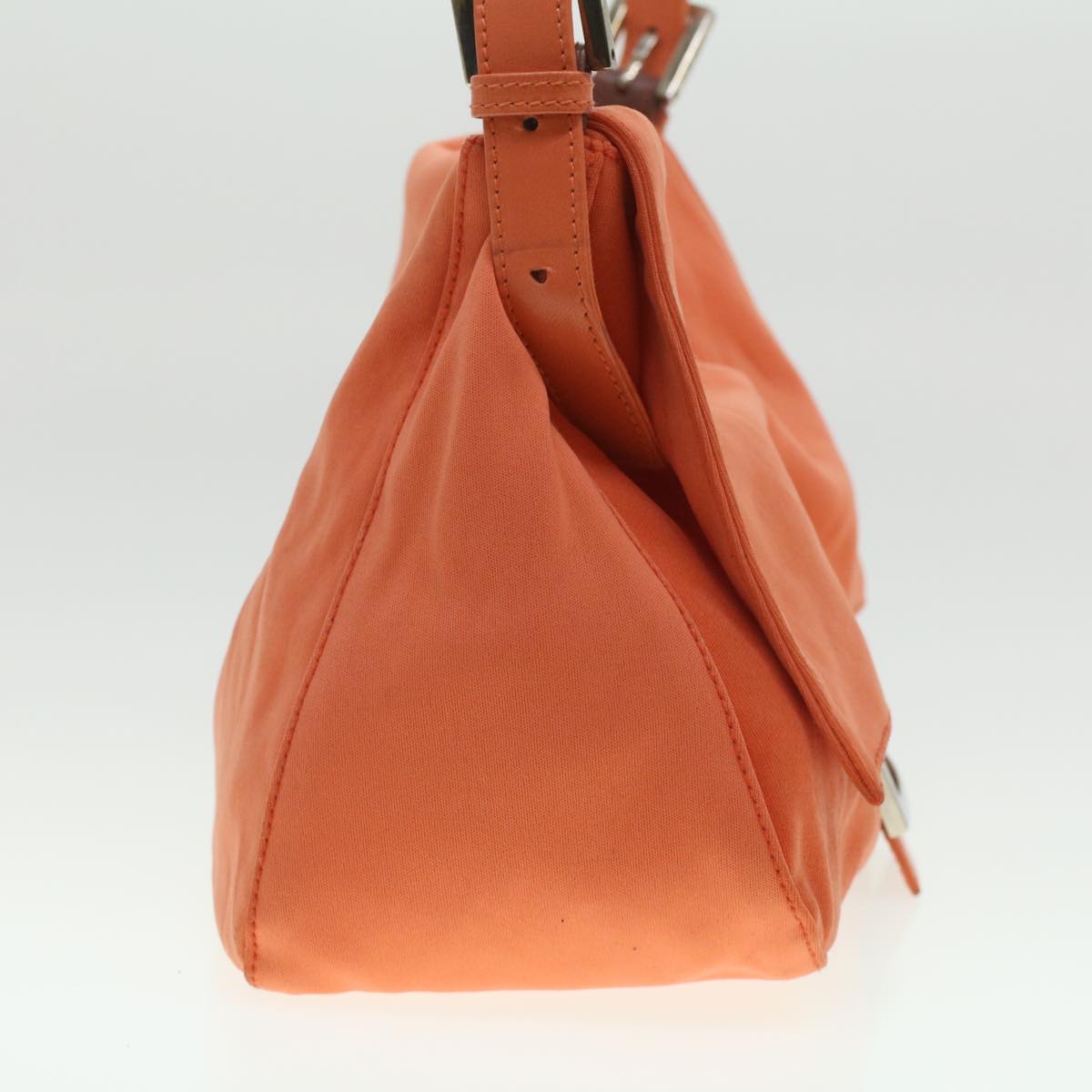 FENDI Mamma Baguette Shoulder Bag Nylon Orange 2354/26325/018 yk6078