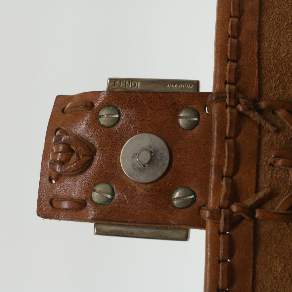 FENDI Mamma Baguette Shoulder Bag Leather Brown 3686/26424/099 yk6079