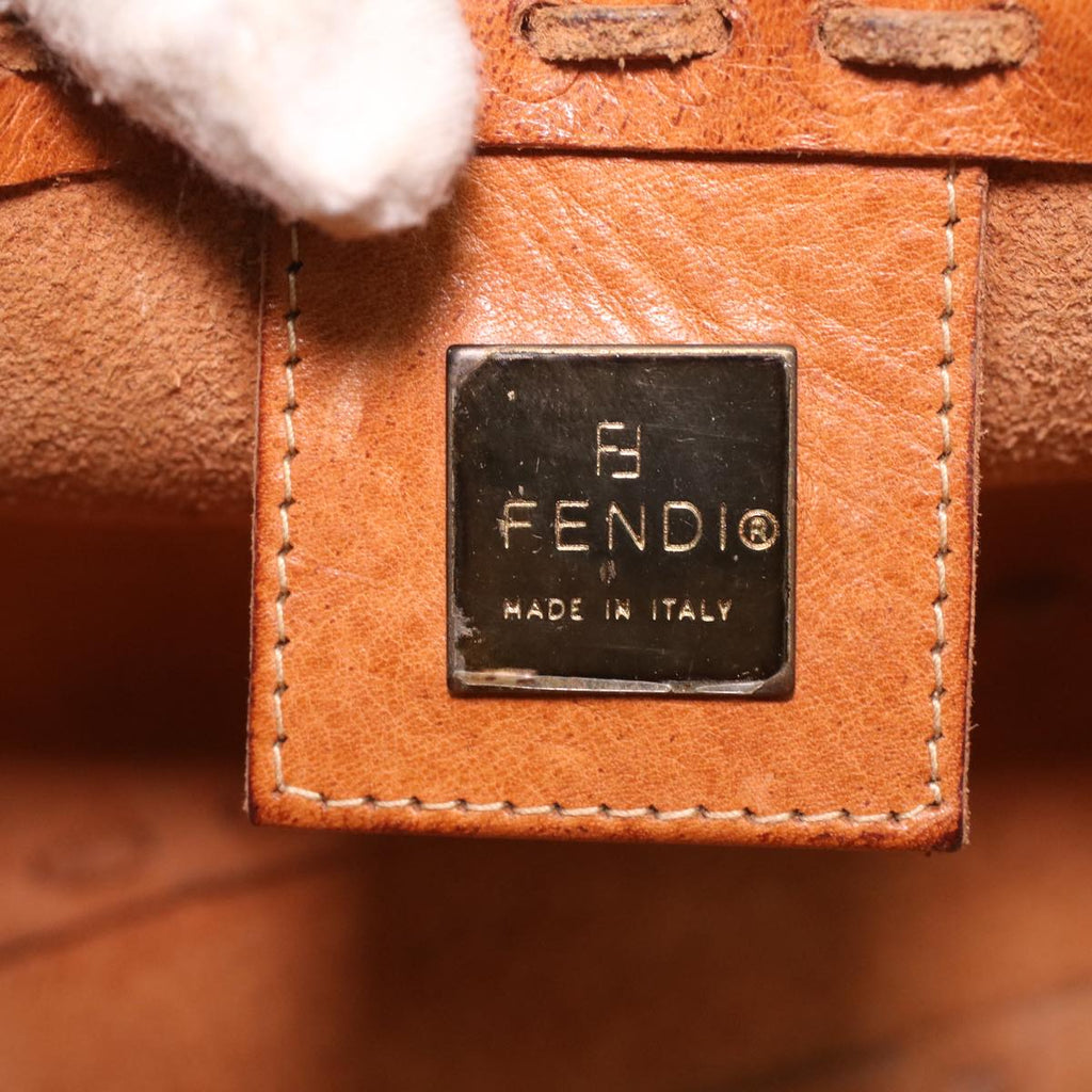 FENDI Mamma Baguette Shoulder Bag Leather Brown 3686/26424/099 yk6079