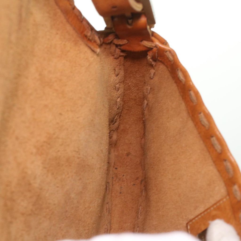 FENDI Mamma Baguette Shoulder Bag Leather Brown 3686/26424/099 yk6079