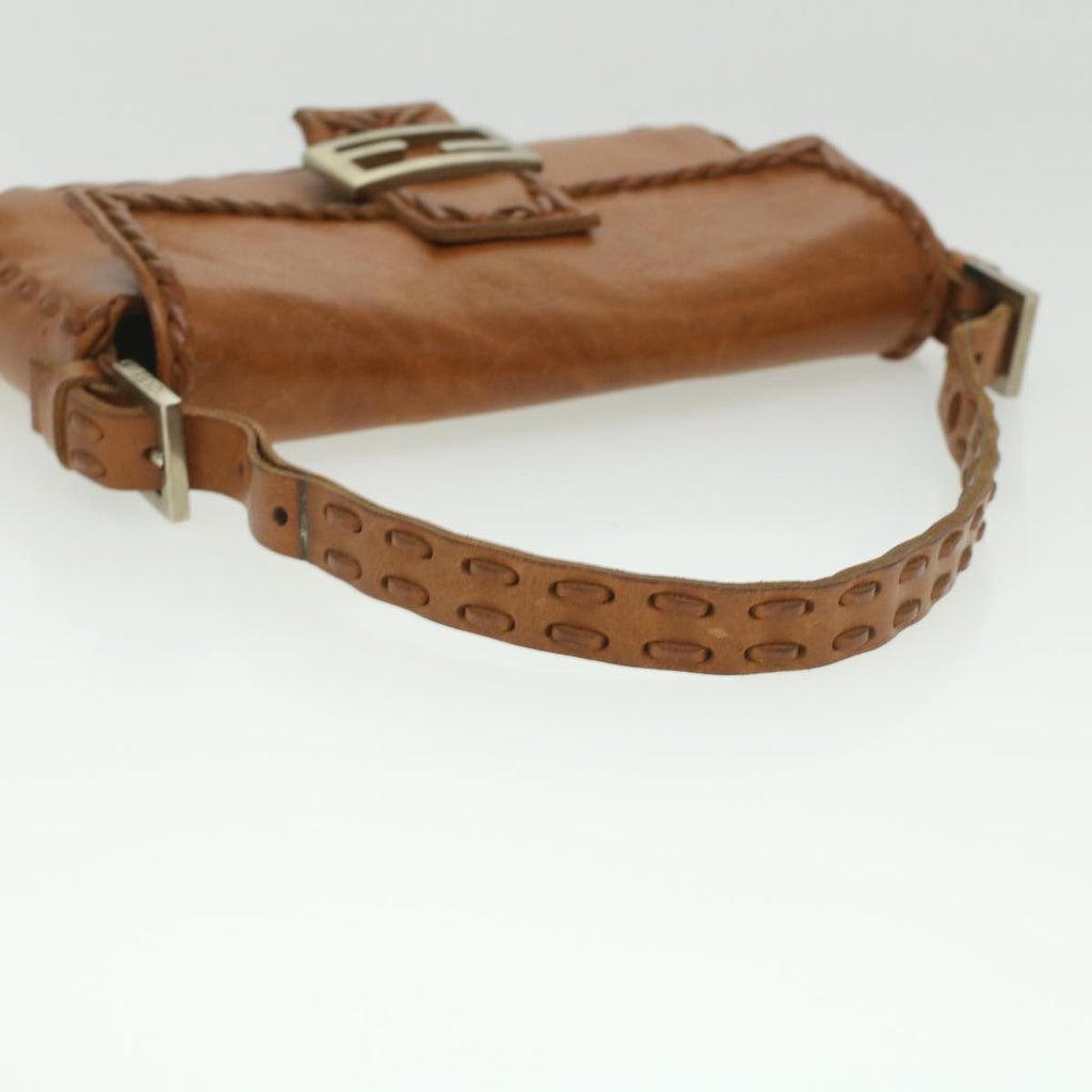 FENDI Mamma Baguette Shoulder Bag Leather Brown 3686/26424/099 yk6079