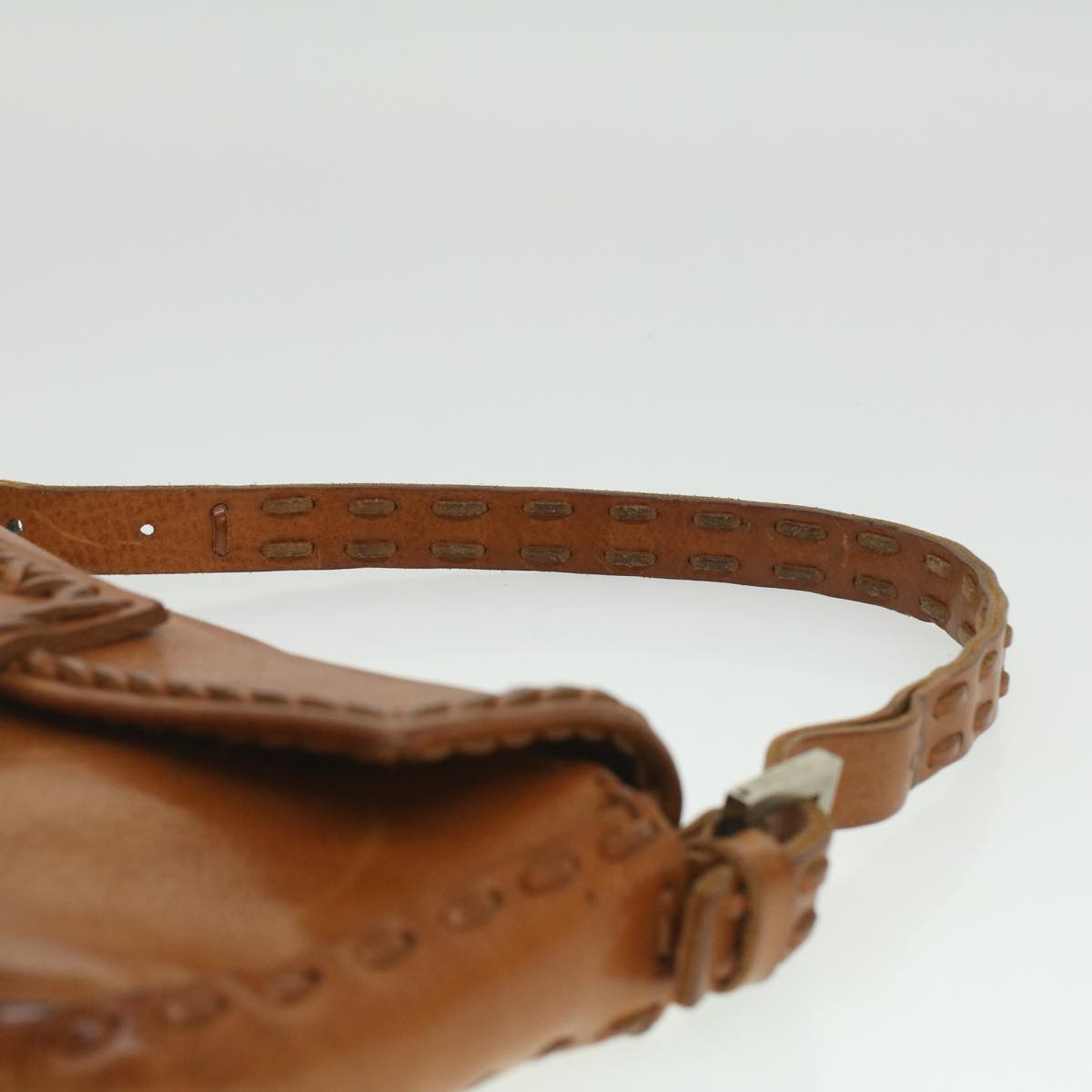 FENDI Mamma Baguette Shoulder Bag Leather Brown 3686/26424/099 yk6079