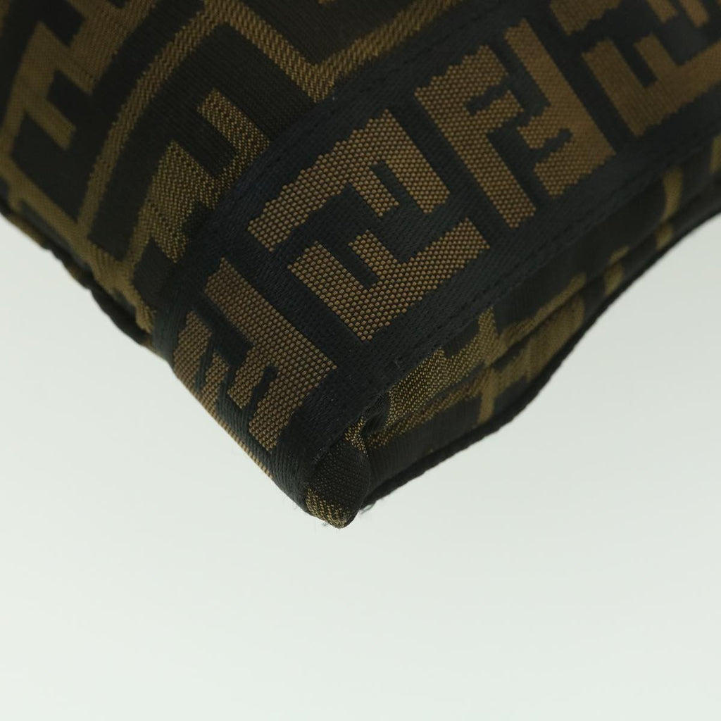 FENDI Zucca Canvas Shoulder Bag Nylon Brown yk6092