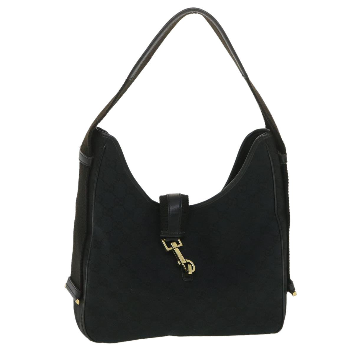 GUCCI GG Canvas Jackie Shoulder Bag Black 92735 yk6103