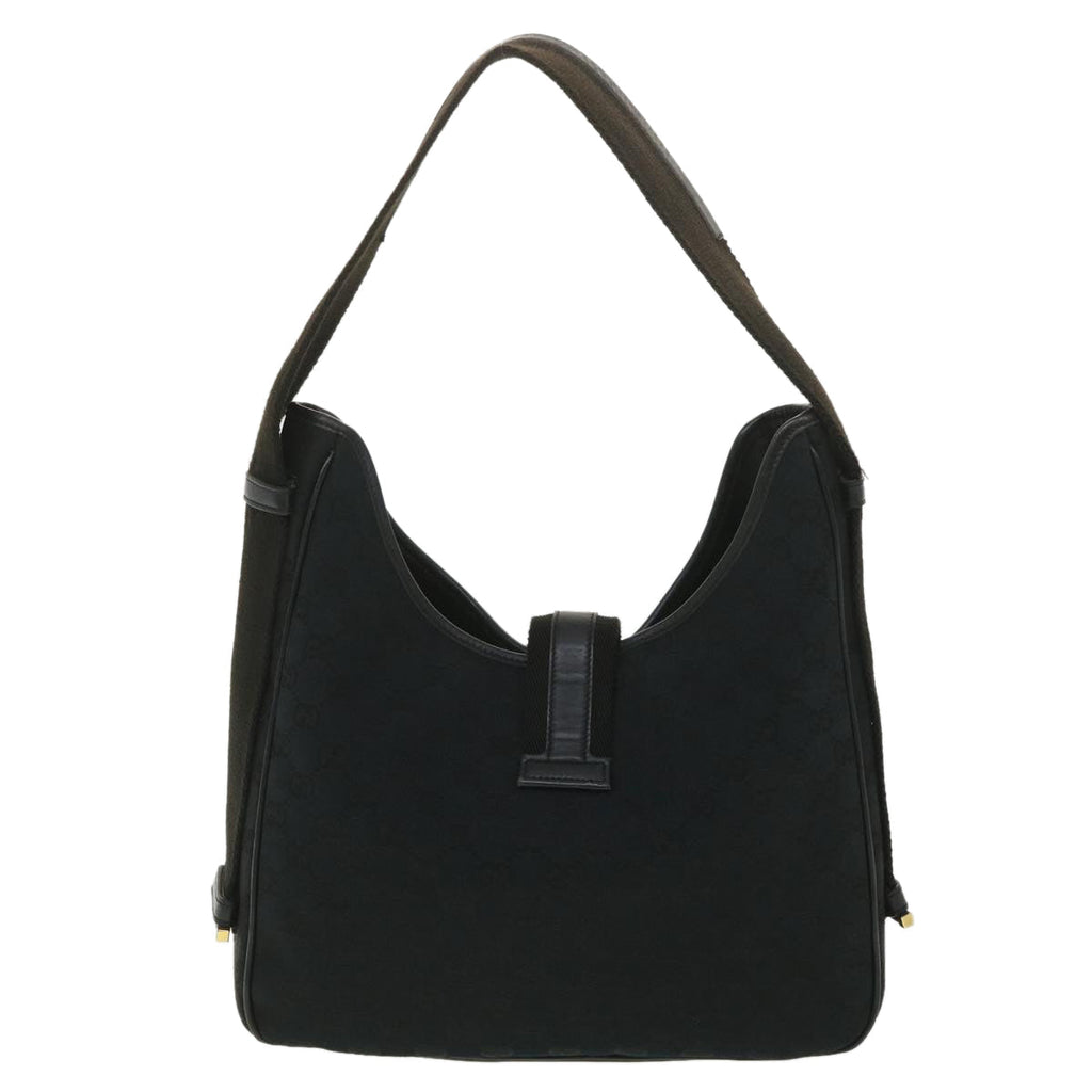 GUCCI GG Canvas Jackie Shoulder Bag Black 92735 yk6103