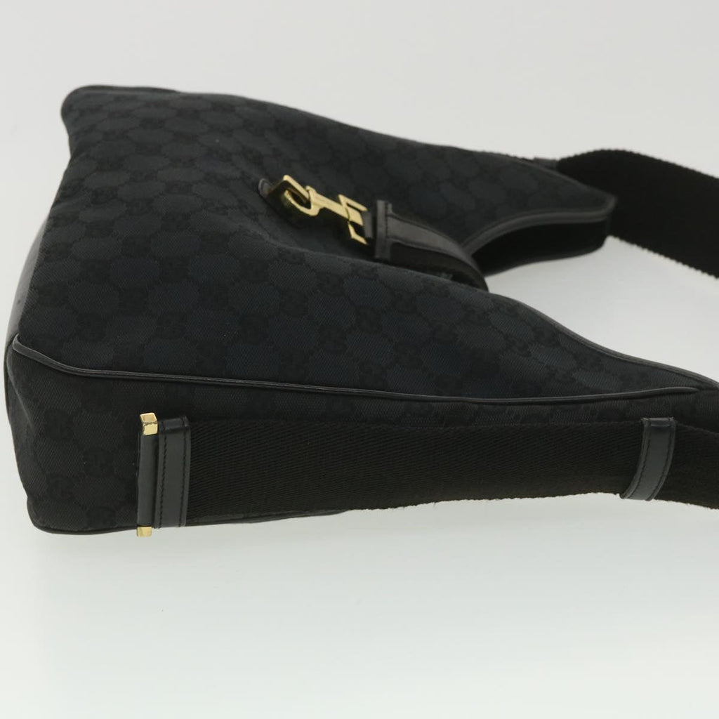GUCCI GG Canvas Jackie Shoulder Bag Black 92735 yk6103