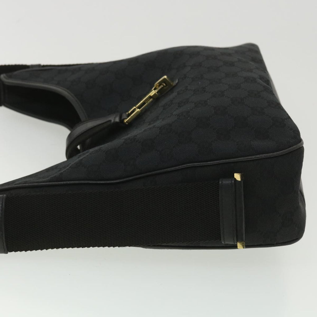 GUCCI GG Canvas Jackie Shoulder Bag Black 92735 yk6103