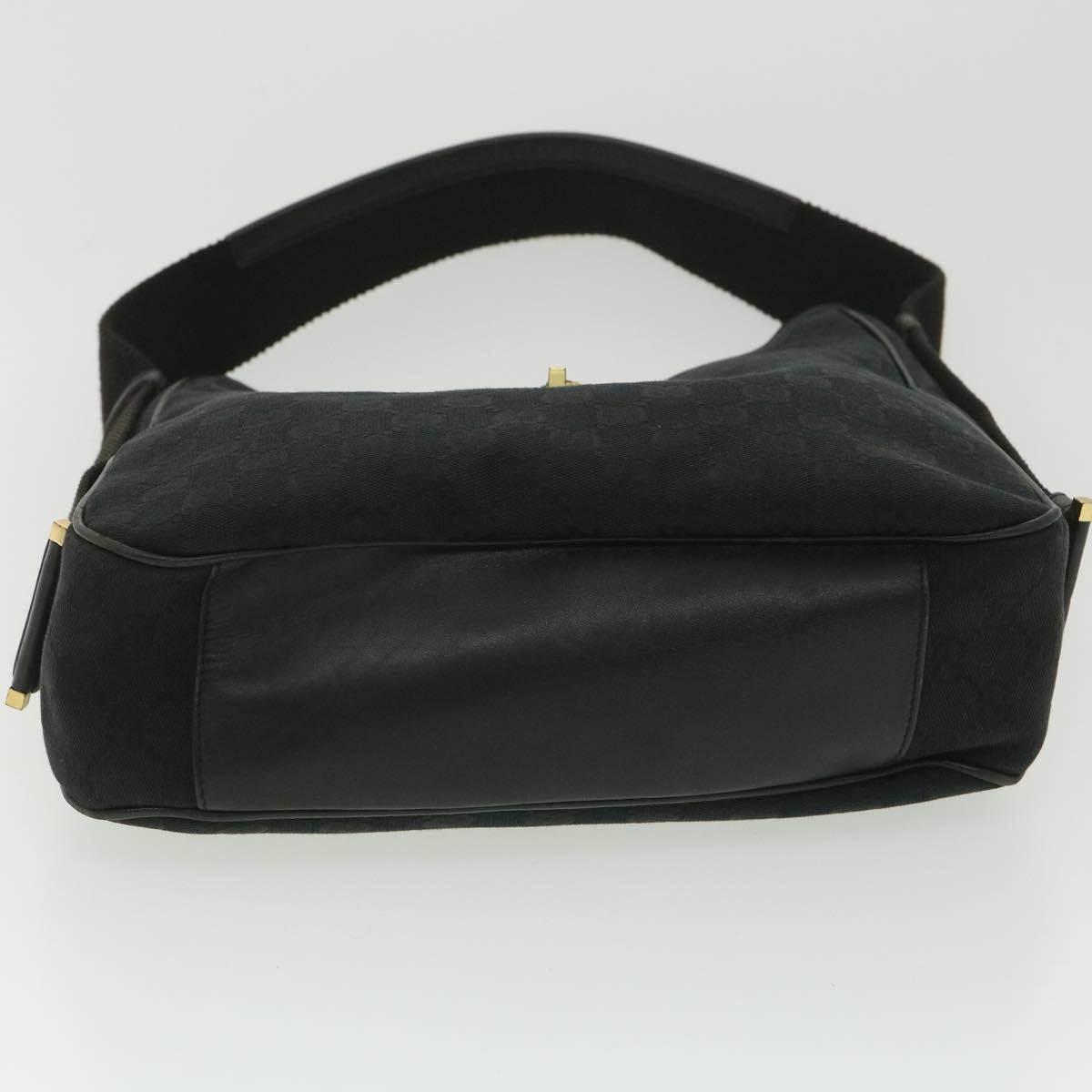GUCCI GG Canvas Jackie Shoulder Bag Black 92735 yk6103